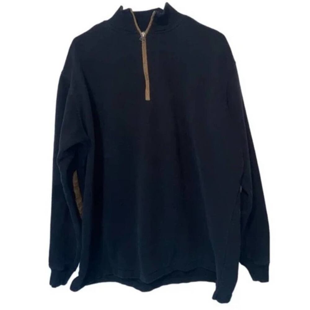 WoolRich Quarter Zip Up Black Sweater size : XL - Picture 2 of 8